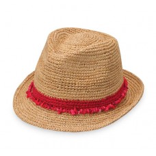 Wallaroo Tahiti Fedora Red Mujer&apos;s Sun Hat One Size Adjustable #7042 877824005951 eb-15575882